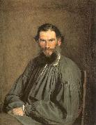 Kramskoy, Ivan Nikolaevich Portrait of the Writer Leo Tolstoy oil painting artist